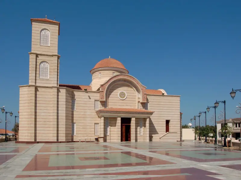 Church of Saints Constantine and Eleni on the village square of Kato Pyrgos